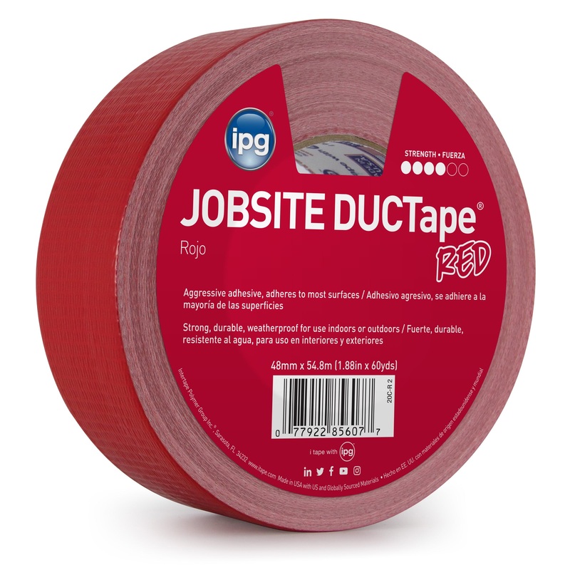 Intertape 91408 AC20 Colors 9 Mil Utility Duct Tape – Red 48MM X 54.8M IPG-IPG 24