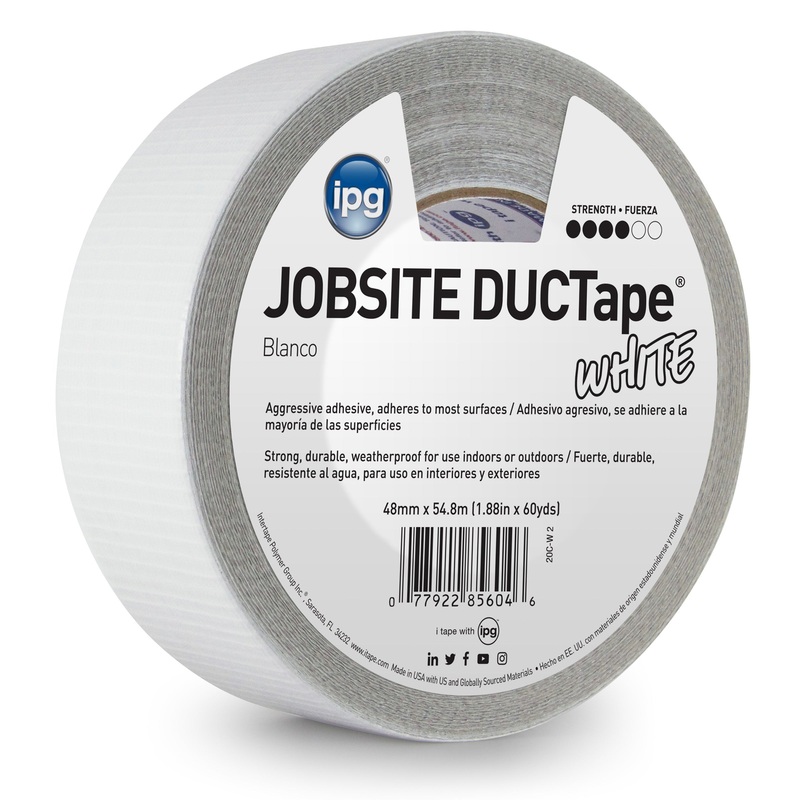 Intertape 91409 AC20 Colors 9 Mil Utility Duct Tape – White 48MM X 54.8M IPG-IPG 24