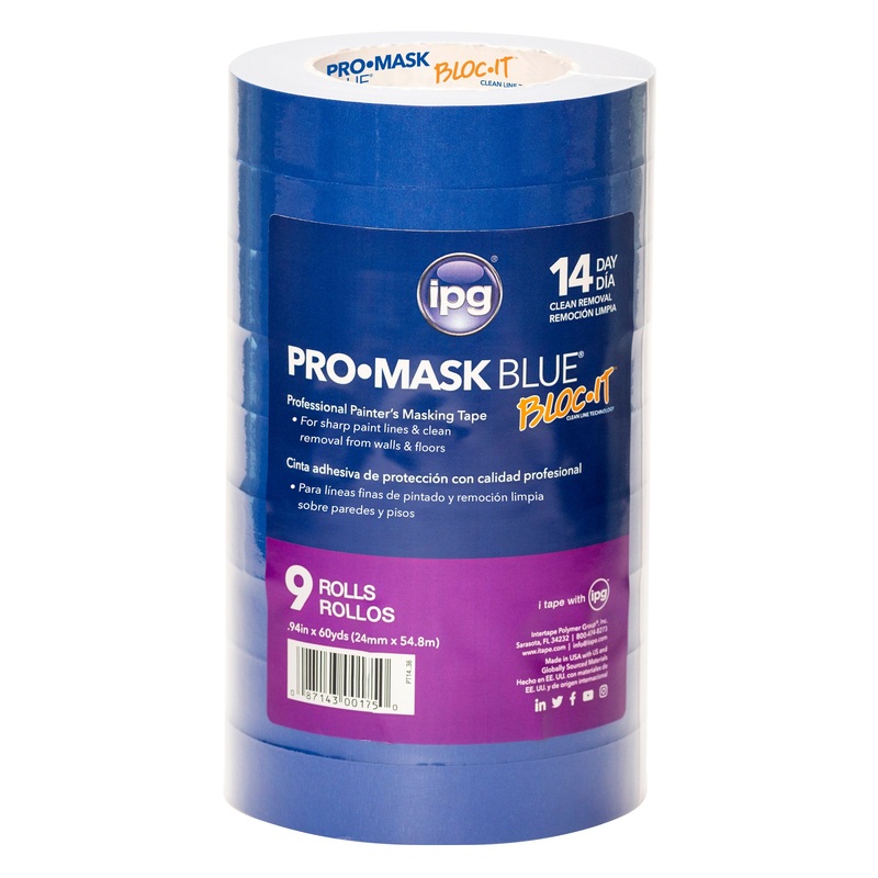 Intertape 99488 PT14 14 Day UV ResisTant Specialty Paper Masking Tape – Blue 24MM X 54.8M PMBC-IP 36