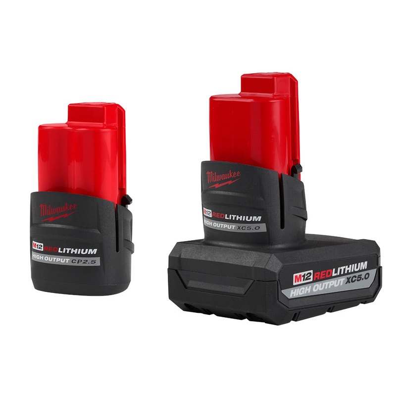 Milwaukee 48-11-2452S M12 High Output Battery Kit – 2.5AH, 5.0AH Battery
