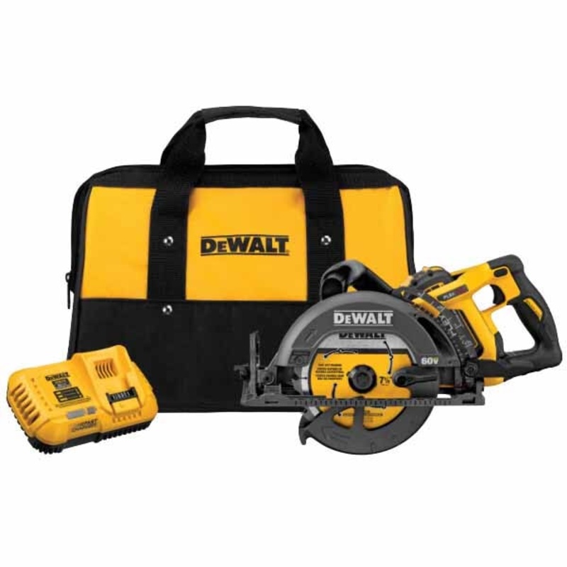 DeWalt DCS577X1 Flexvolt 60V MAX 7-1/4 Cordless Worm Drive Style Saw (9.0Ah Battery)