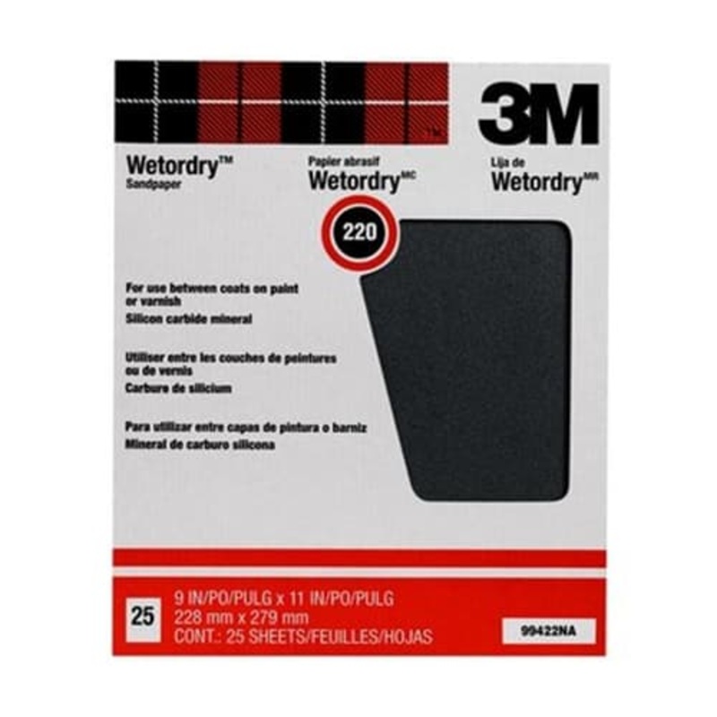 3M 99422 9x11220g wetdry sandpaper