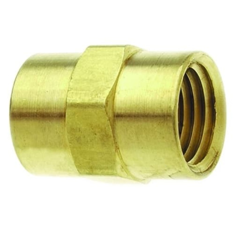 Amflo 344F 1/4 NPT Female to 1/4 NPT Brass Female Coupler F x F