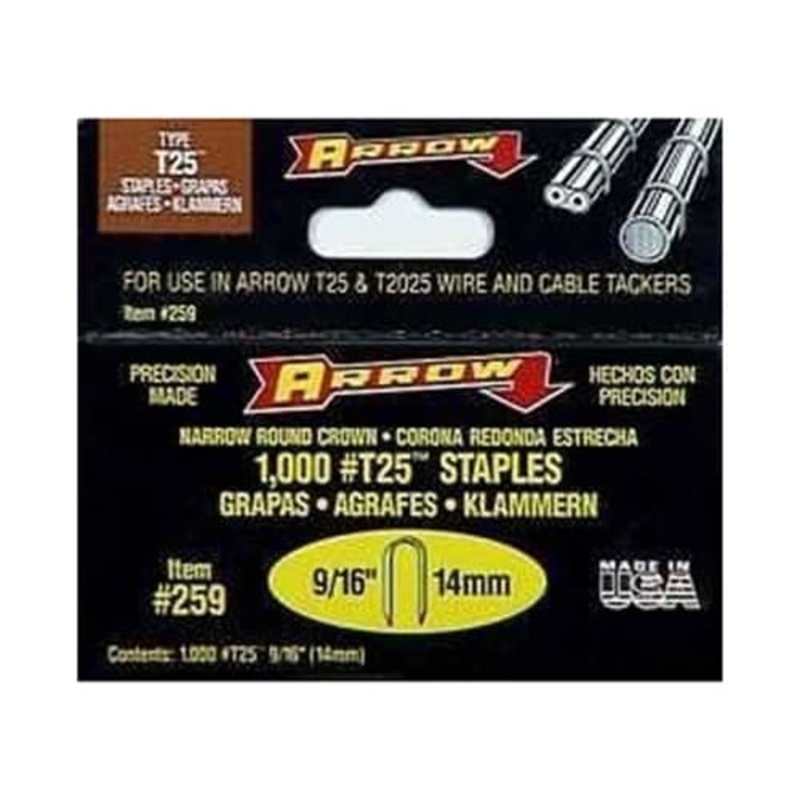 Arrow 259 T25/T2025 9/16 Staples (1000/pk)