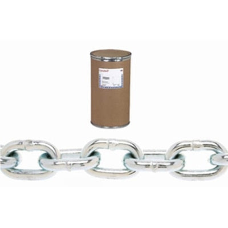 Campbell Chain 0120422 1/4 Grade 30 Proof Coil Chain, Zinc Plated