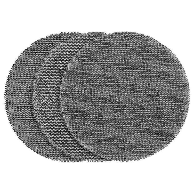 Milwaukee 48-80-6405 3 Assorted 80, 120, 180 Grit Mesh Sanding Discs with POWERGRID Tear Resistant Mesh – 12 pk + Pad Saver