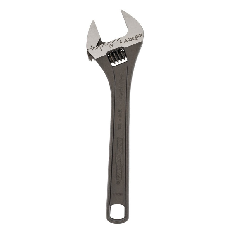 Channellock 810NW 10 Adj Wrench, Wide, Black Phosphate