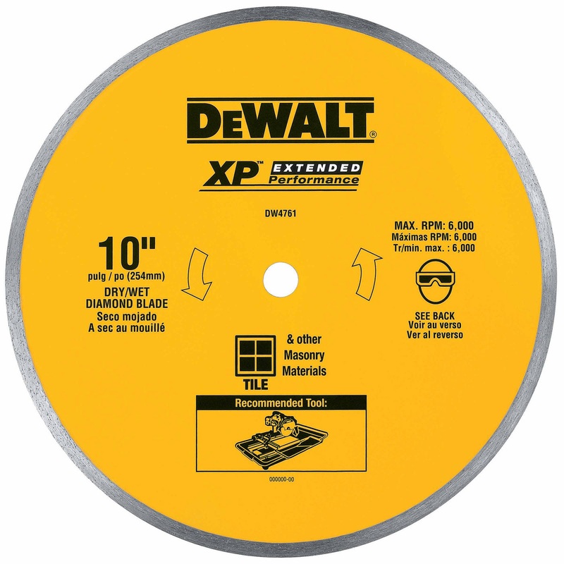 DeWalt DW4761 10 x .060 Ceramic Tile Blade Wet