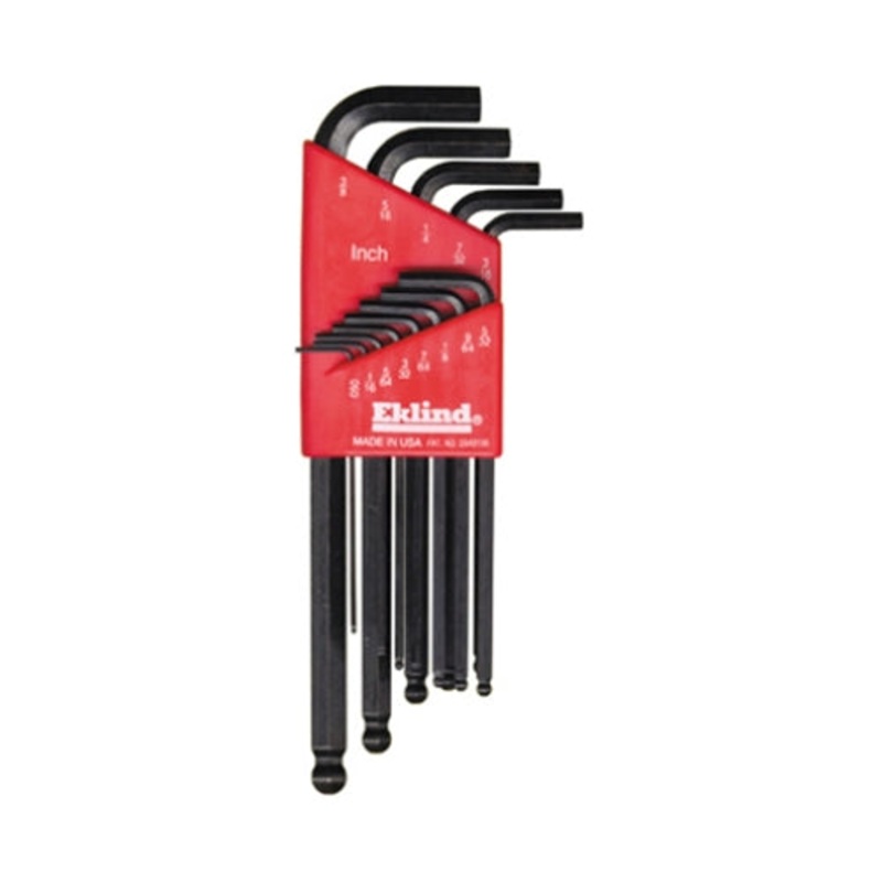 Eklind 13213 13 pc ball hex key set inch sz. .050-3/8