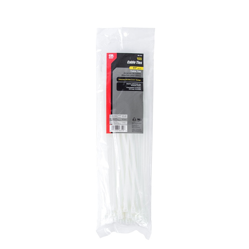 Gardner Bender  46-310 Cable Tie 11 75lb Natural (100-Pack)