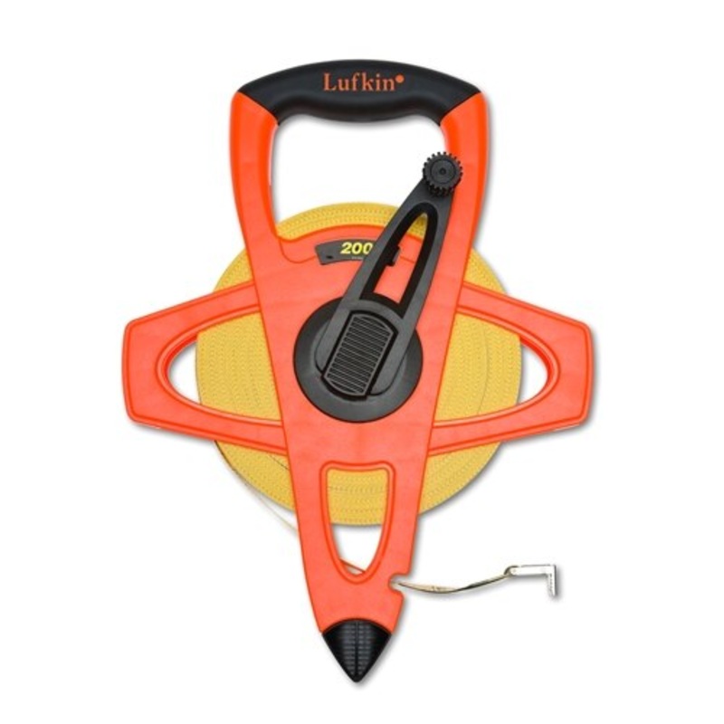 Crescent Lufkin FE200 1/2 x 200′ Hi-Viz Orange Fiberglass Tape, Feet & Inches