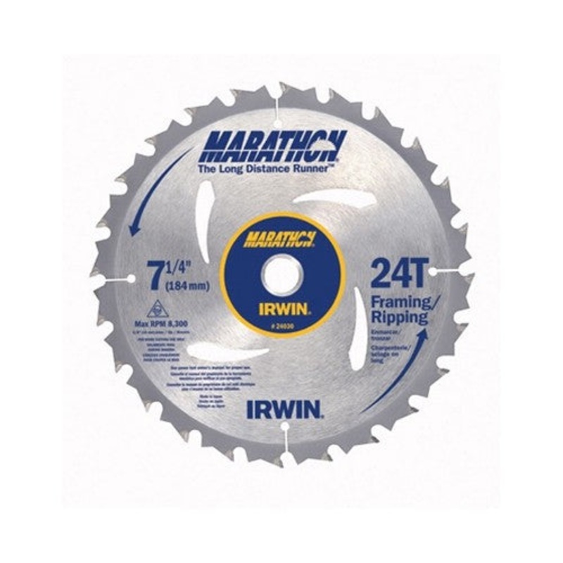 Irwin 24030 7-1/4 24T Marathon Circular Saw Blade