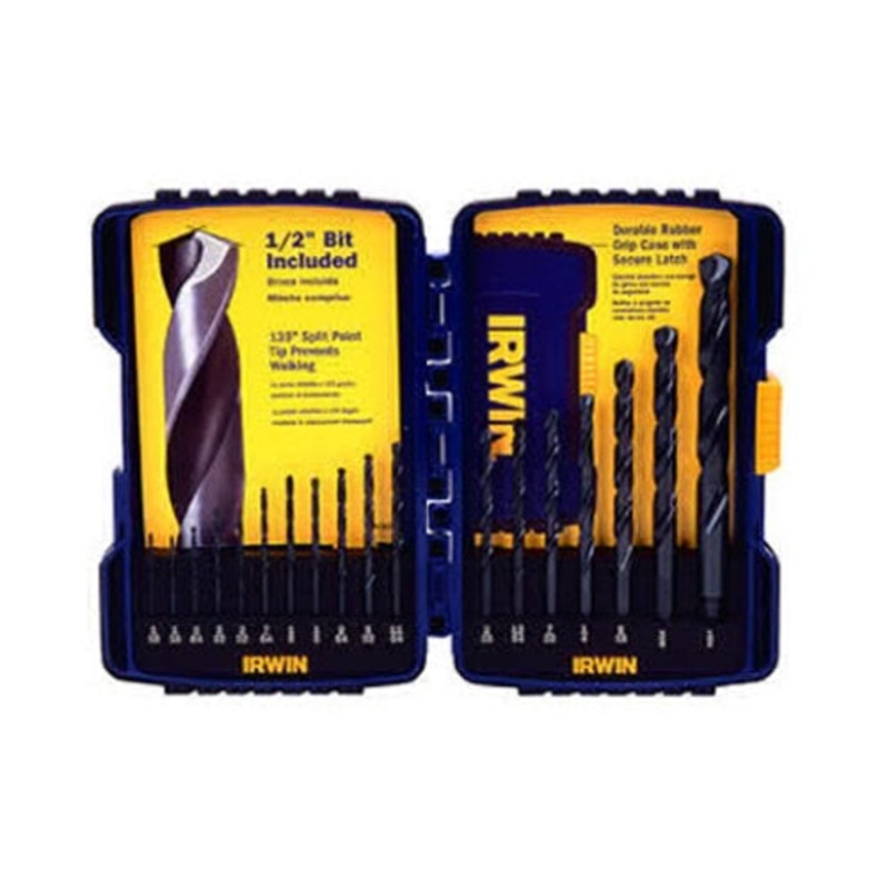 Irwin 314018 18-Piece Black Oxide Drill Bit Set 1/16 – 1/2