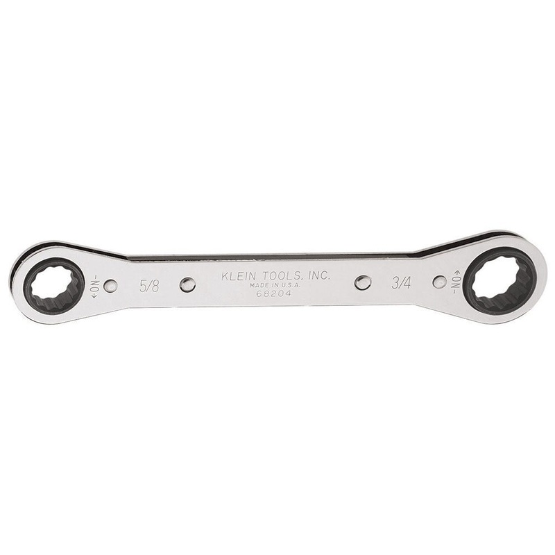 Klein Tools 68204 Ratcheting Box Wrench 5/8 x 3/4