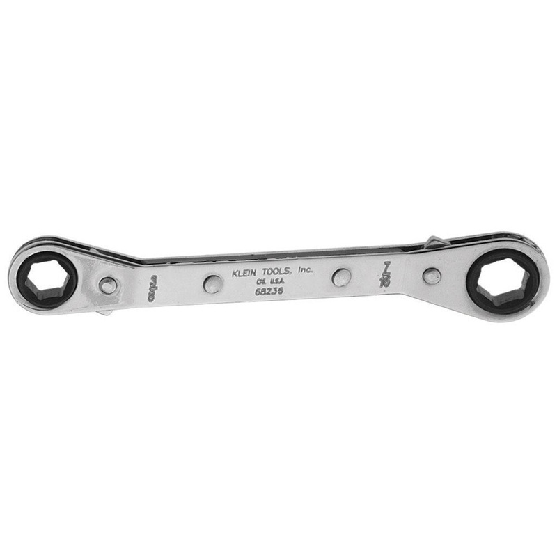 Klein Tools 68236 Reversible Ratcheting Box Wrench 3/8 x 7/16