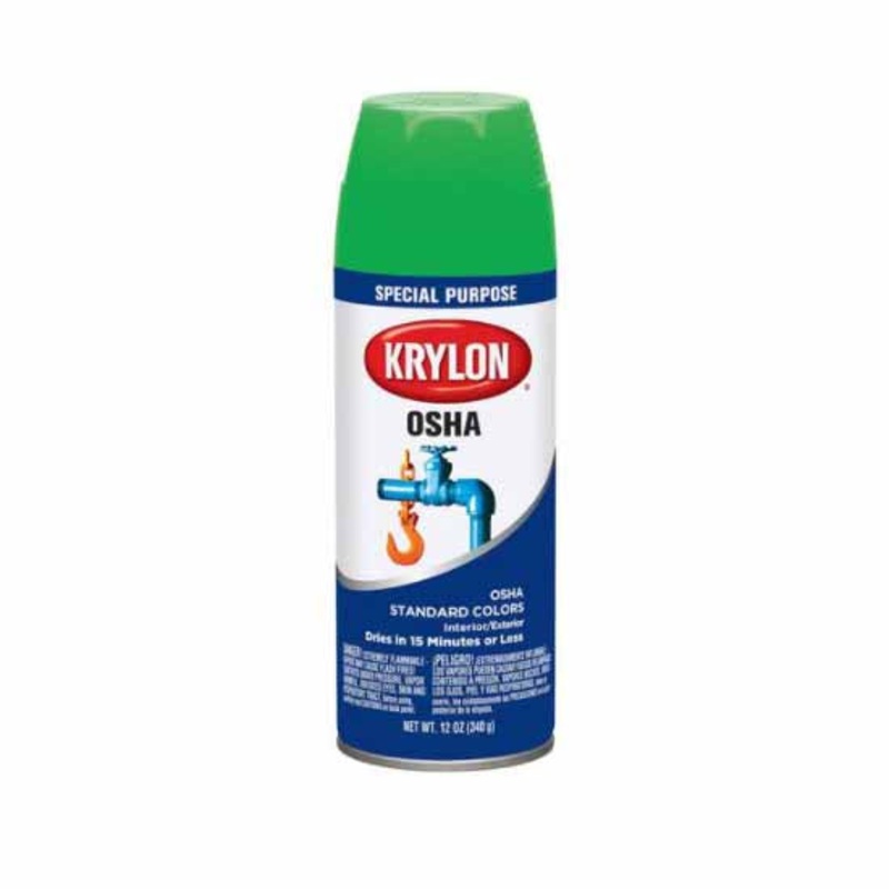 Krylon 2012 12 Oz Osha Spray Paint, Safety Green