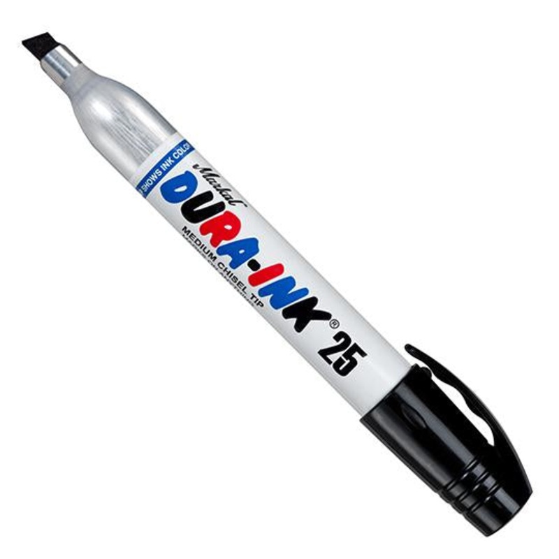 Markall 96223 Black Dura-Ink #25 Medium Chisel Tip Marker