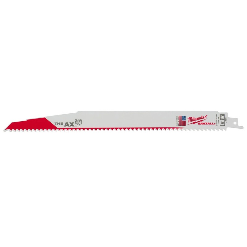 Milwaukee 48-00-5027 12 x 5/8TPI Bi-Metal AX Super Sawzall Blade 5-Pack