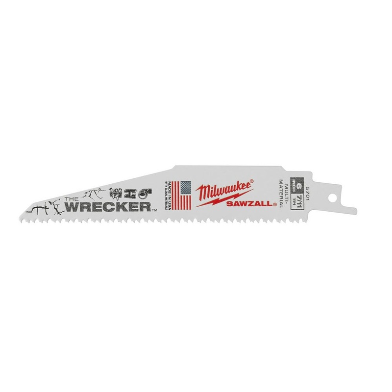 Milwaukee 48-00-5701 WRECKER Multi-Material SAWZALL Blade 6 7/11TPI 5 Pack