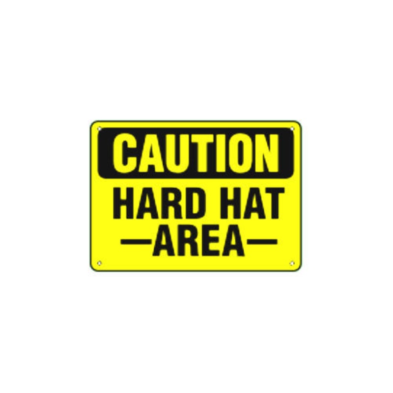 Prairie State CS060 Hard Hat Area Caution Sign