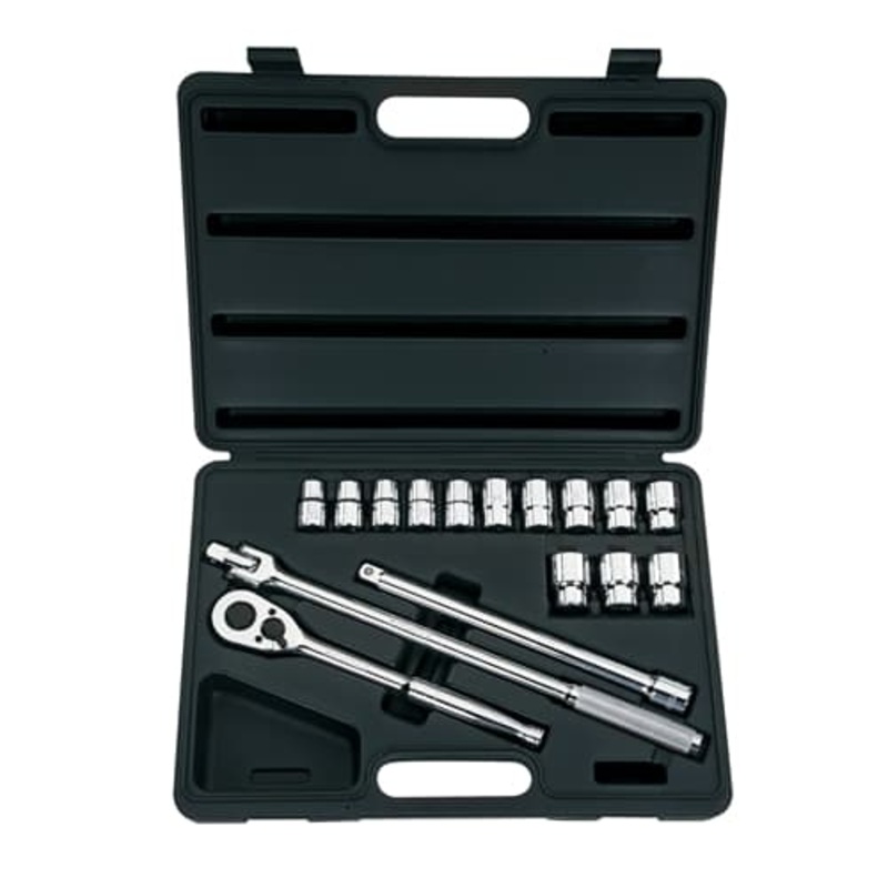 Stanley 85-956 16 Pc Socket Set 1/2 Drive 6 Pt Metric