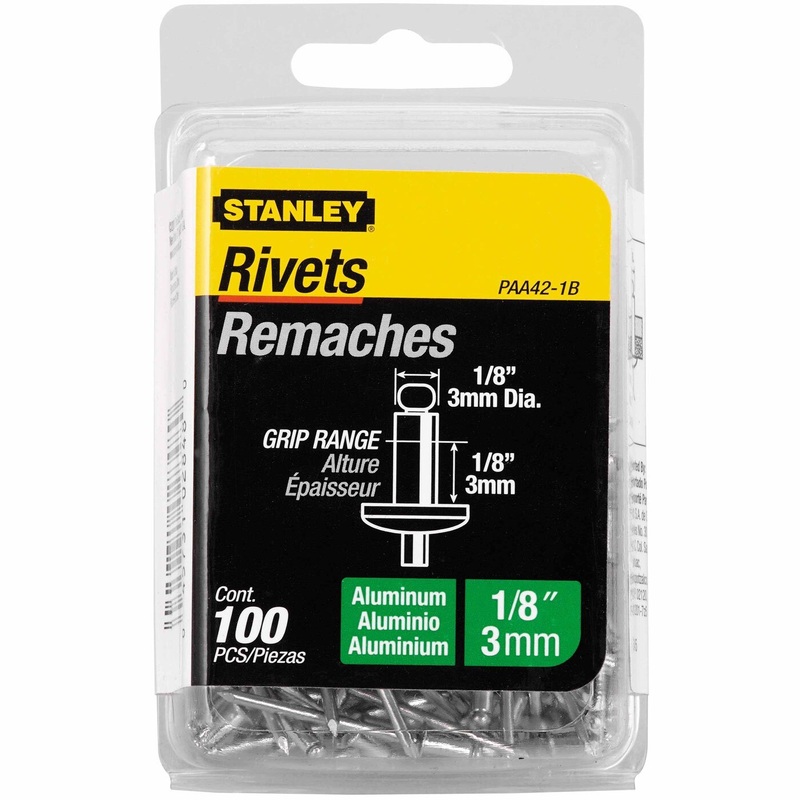 Stanley PAA42-1B Aluminum Rivets 1/8 X 1/8 – 100 Pack