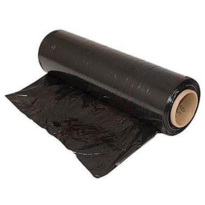 TRM Manufacturing 44018B 18 80 Gauge Black Hand Wrap Film