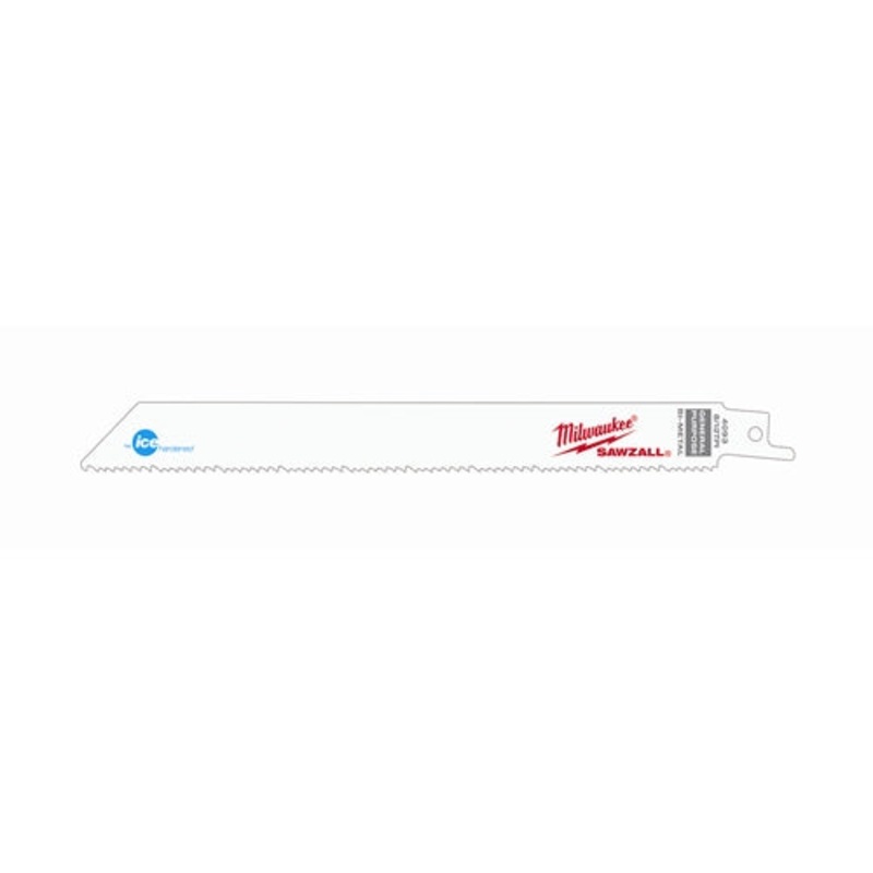 Milwaukee 48-00-4093 Ice Hardened 8 8/12 TPI Sawzall Blade 5-Pack