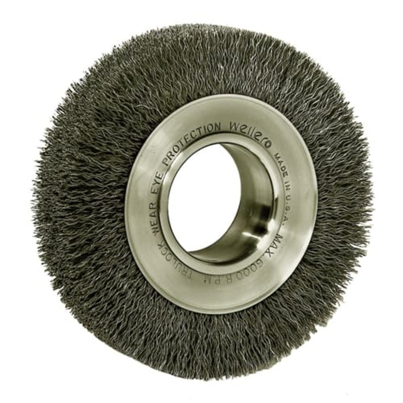 Weiler 06070 6 Medium Crimped Wire Wheel, .0118, 2 A.H.