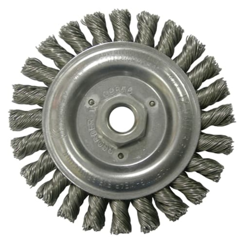 Weiler 08766 6 Stringer Bead Wire Wheel, .020 Steel Wire, 5/8-11 A.H.