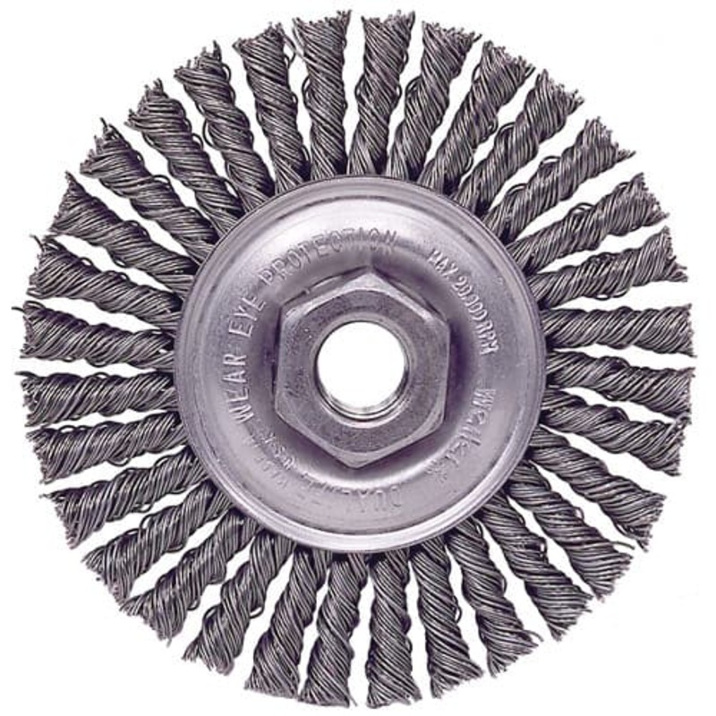 Weiler 13130 4 Root Pass Brush, .020 Steel Wire, 1/2-13 A.H., Packs of 5