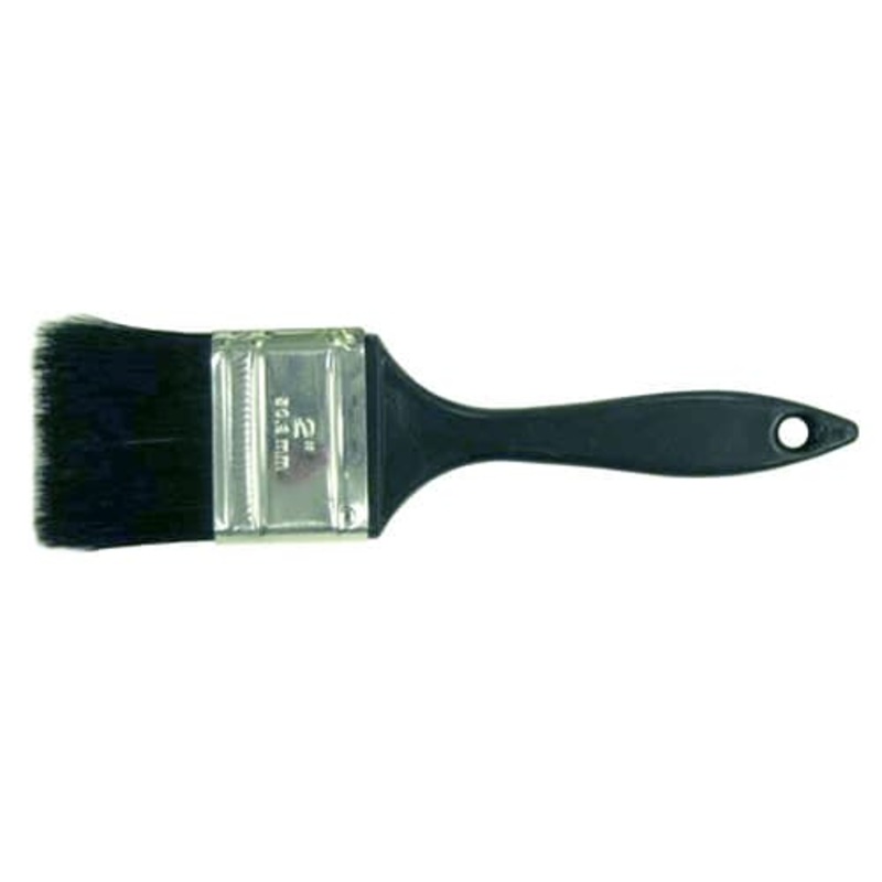 Weiler 40074 2 Industrial Varnish Brush, Black China Bristle, 2 B.L., Blue Plastic Handle