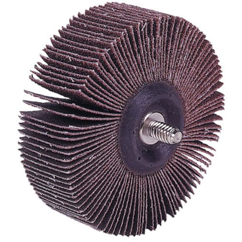 Weiler 52605 1 x 1 Tiger Coated Abrasive Flap Wheel, 1/4-20 Stem, 120AO