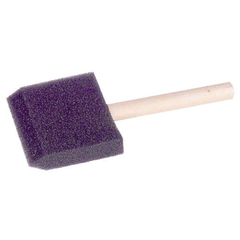 Weiler 99801 1 Foam Applicator Brush, 2-5/8 Length, Wood Handle, Packs of 50