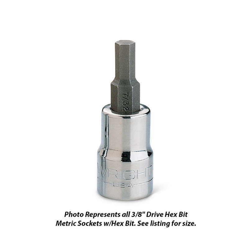Wright Tool 32-10MM 3/8 Drive Hex Bit Metric Socket w Standard Hex Bit 10mm