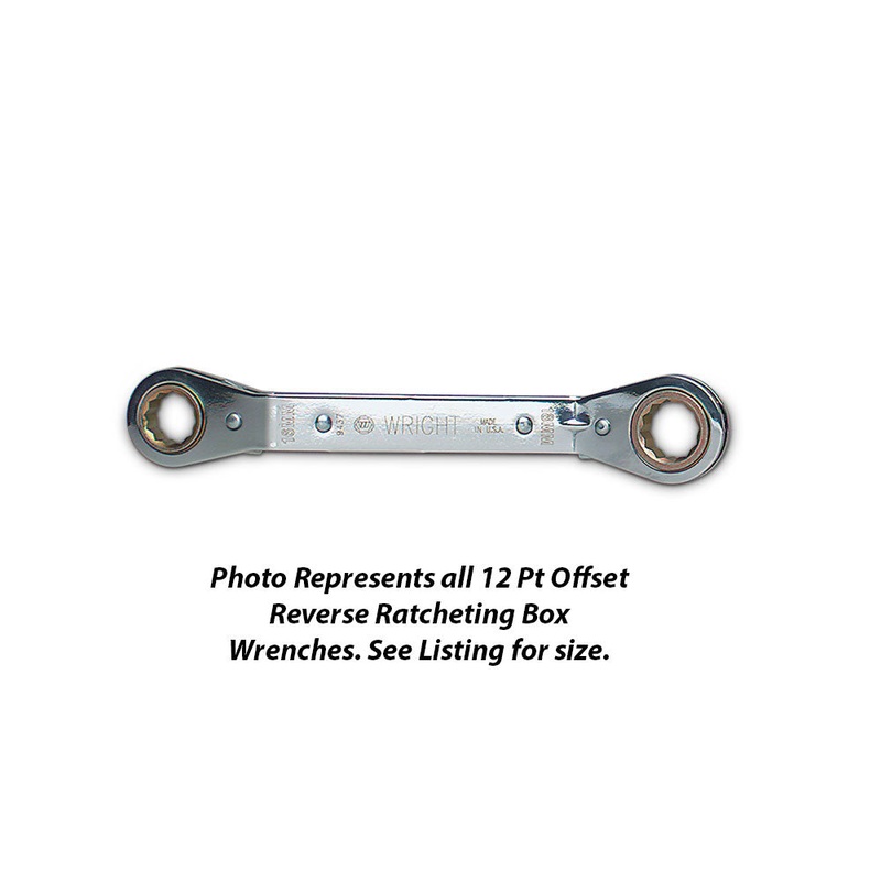 Wright Tool 9426 Reverse Ratcheting Box Wrench 12 Point Offset 1/2 x 9/16