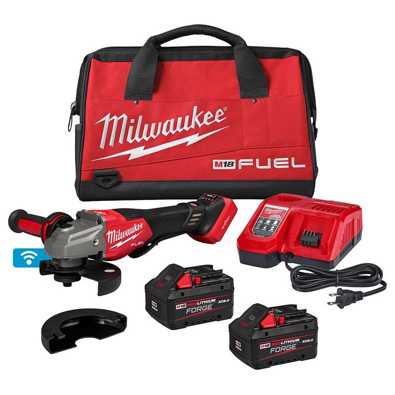 Milwaukee 3672-22 M18 FUEL 4-1/2-6 Variable Speed Braking Grinder, Paddle Switch w/ ONE-KEY Kit