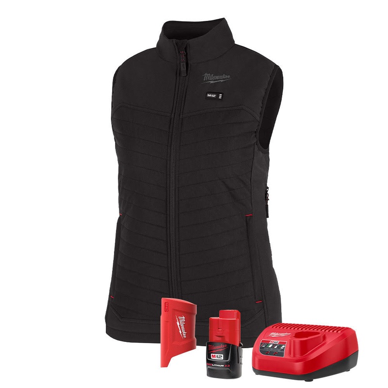 Milwaukee F300B-21 M12 Women’s Black Axis Vest with (1) 2.0 Ah Battery and Charger