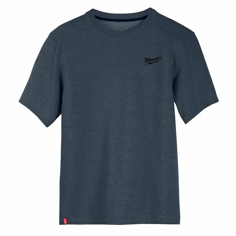 Milwaukee 603BL Hybrid Work Tee – Short Sleeve – Blue