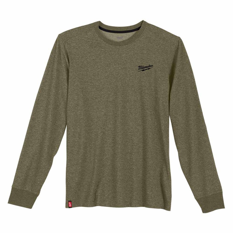 Milwaukee 604GN Hybrid Work Tee – Long Sleeve – Green