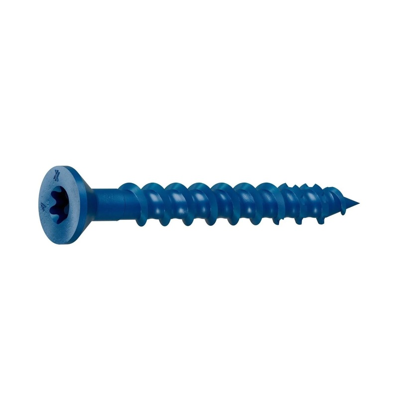 Simpson Strong-Tie TNT18214TFC25 (3/16-in x 2-1/4-in) Titen Turbo Screw Anchor Blue Zinc (25 Pack)