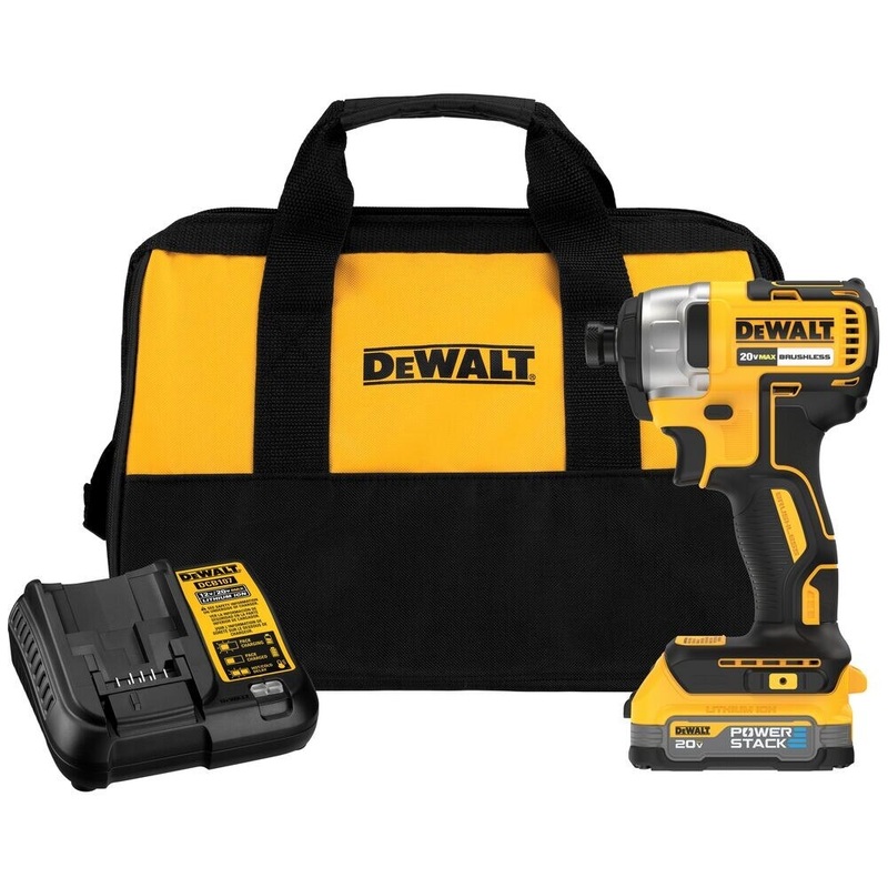 DeWalt DCF787E1 20V MAX 1/4 Impact Driver Kit with POWERSTACK Compact Battery