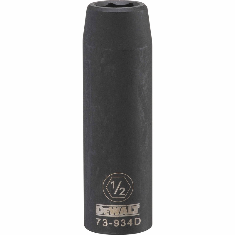 Dewalt DWMT73934OSP Mechanics 6 Point 1/2 Drive Deep Impact Socket 1/2 SAE