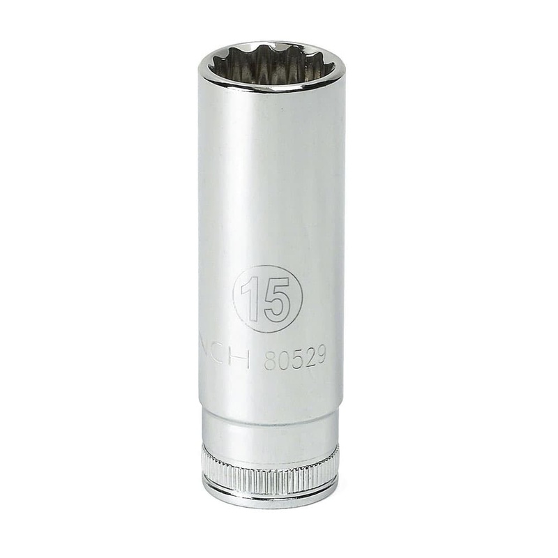 GearWrench 80400 3/8 Drive 6 Point Deep Metric Socket 18mm