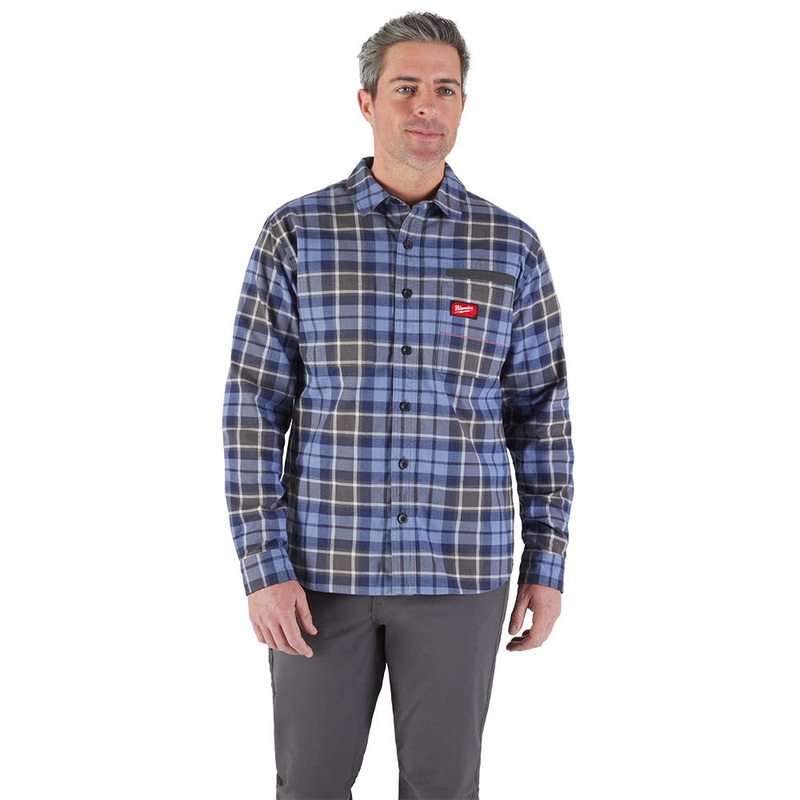 Milwaukee M551U GRIDIRON Flannel Shirt – Blue