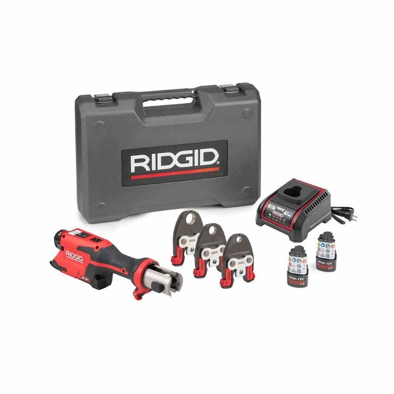 Ridgid 78168 RP 251 Press Tool Battery Kit with 1/2, 3/4 and 1 PureFlow Jaws