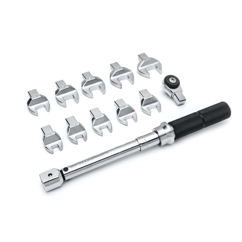 GearWrench 89451 12 Pc. 1/4 Drive Metric Open End Interchangeable Torque Wrench Set