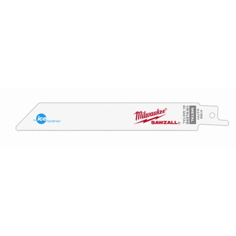 Milwaukee 48-00-4186 Ice Hardened 6 24 TPI Sawzall Blade 5-Pack