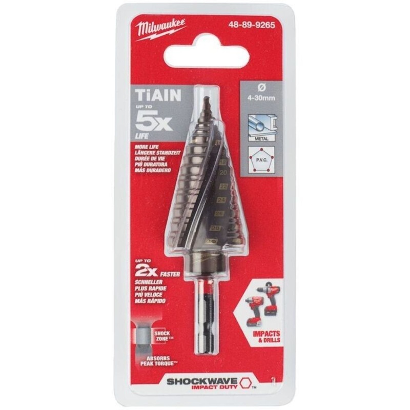Milwaukee 48-89-9265 SHOCKWAVE 4mm – 30mm Metric Impact Duty Step Bit
