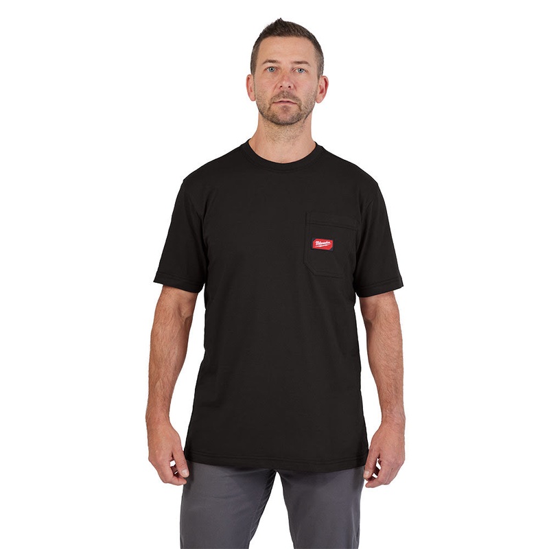 Milwaukee 605B GRIDIRON Pocket T-Shirt – Short Sleeve Black